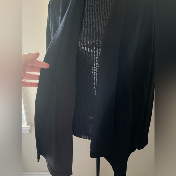 Vintage Roots Black Open Cardigan Sweatshirt Size M - Picture 5 of 12